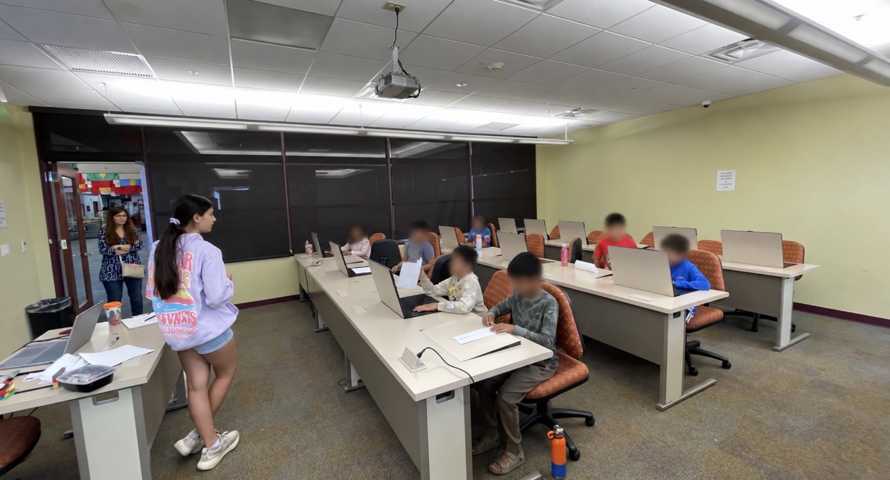 Students working independently during STEMSpark
